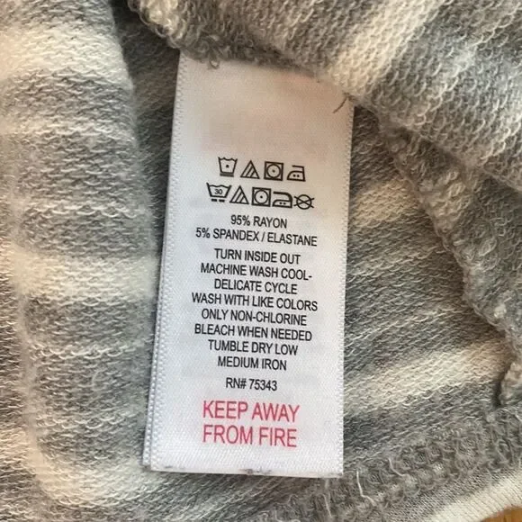 3/$15 Gray and white striped tank top - Picture 5 of 6